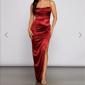 Windsor Red Satin Dress